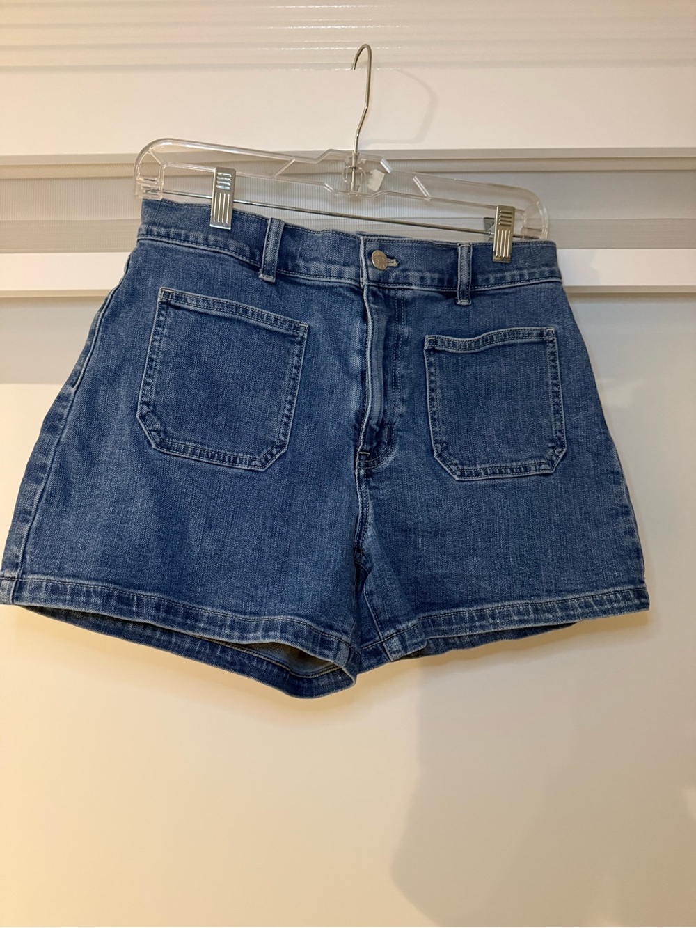 J. Crew Mid-Rise Denim Shorts in Classic Blue Wash